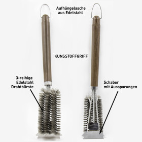 Щётка для гриля со скребком, 41 см