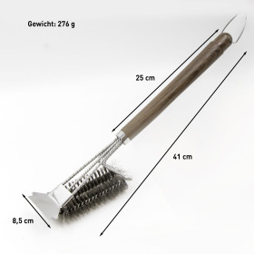 Щётка для гриля со скребком, 41 см