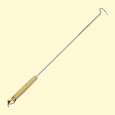 Grill- u. Fleischhaken Edelstahl mit Holzgriff 57 cm