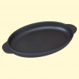 Pan oval cast iron "Brizoll" H2214, 22 x 14 x 2.5 cm