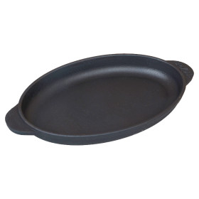 Сковорода овальная из чугуна "Brizoll" H2214, 22 х 14 x 2,5 см