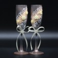Gift set wedding wine glasses, 2 PCs, grey, 22.5 cm