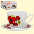 Teeset "Kaiserlich", Design "Mohnblumen", 1 Tasse 370 ml + 1 Untertasse