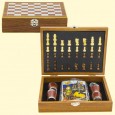 A set of "Matryoshka" flask, stainless steel, 240 ml + chess