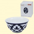 Set of cups "buttermilk Hum" 6-Piece, white blue, Uzbekistan, Ø 11 cm
