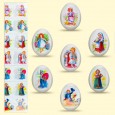 Decorative Easter film "Folk", 7 various motives in packing