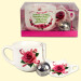 Чайный набор для неё "Самая, самая", чашка 500 мл, Ситечко для чая и тарелочка для пакетика