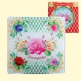 Multifunctional glass Board "Rose garden", made of tempered glass, 20 x 20 cm