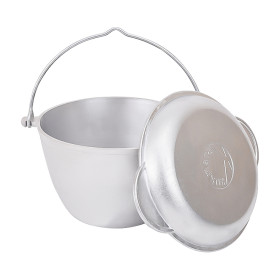 Казан походный с сковорода-крышкой 3 л, с дужкой, Ø 22 см, высота 12 см