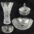Geschenkset 4-teilig MIRANDA - Vase 30 cm, Schale 22cm, Aschenbecher 14,5cm und Bonbonschale 15 cm