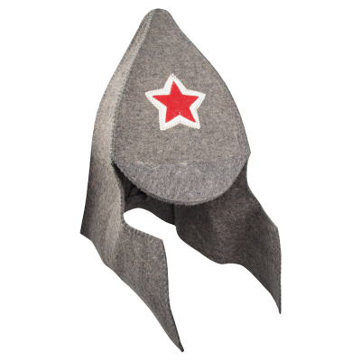 Шапочка банная "Будёновка", войлок, В - 35 см, Ш - 40 см