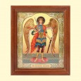 Icon "Archangel Michael" 13x15 cm, wooden frame, double embossing