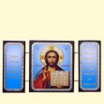 Icon-Triptych "the Almighty" triple , 7x13 cm,wood,double embossing