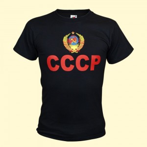 Футболка "СССР" чёрная, 100% хлопок