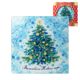 Многофункциональная стеклянная доска "Волшебного нового года", из закалённого стекла, 20 х 20 см