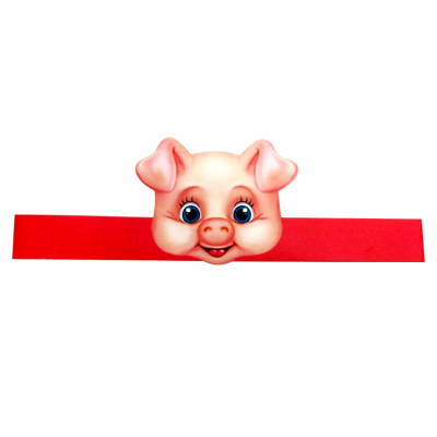 Маска "Свинка"(5 шт), из картона, 12 см