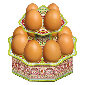 Декоративная подставка для 12 яиц - Традиционная из картона