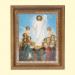 Икона "Воскресение Христово"  Nr 6, .деревянная рама, двойное тиснение, под стеклом, 13 x 15 см