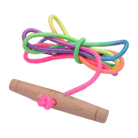 Поводок для санок с ручкой удлиненный 180 см цвет радуги