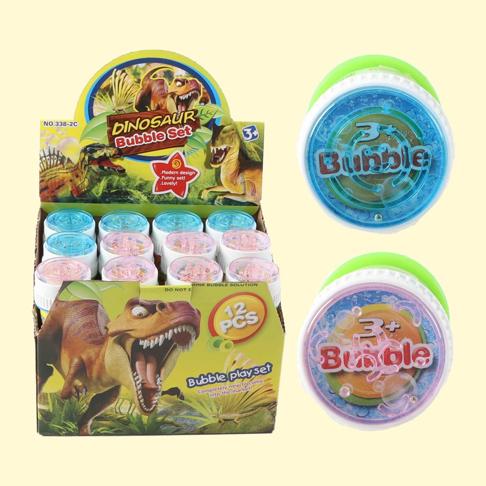Мыльные пузыри Dino 55 мл 3 цвета в ассортименте, 12 штук в дисплее