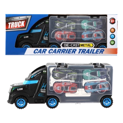 Грузовик 28 см с 4 автомобилями