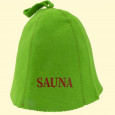 Filzkappe SAUNA grün für Sauna