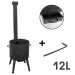 Учаг с разборной дымоходной трубой для казана 12 л, сталь 2 мм, Ø 392 мм, 136 см