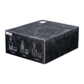 Набор для виски из стекла графин 1л + 6 бокалов 250 мл