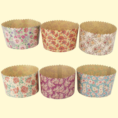 Набор форм для  куличей "Цветы" 50 шт, из термостойкой бумаги, В 8,5 см, ∅13 cm