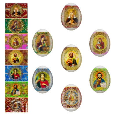 Декоративная пасхальная плёнка "Фаберже" 7 различных мотивов в наборе