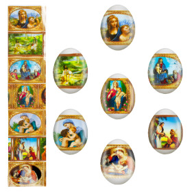 Декоративная пасхальная плёнка Христианский, 7 различных мотивов в наборе