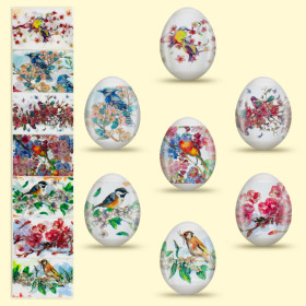 Декоративная пасхальная плёнка Aкварель, 7 различных мотивов в наборе