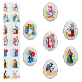Декоративная пасхальная плёнка "Народные" 7 различных мотивов в наборе