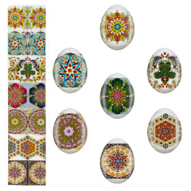 Декоративная пасхальная плёнка "Викторианские узоры", 7 различных мотивов в наборе