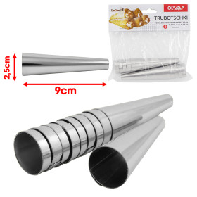 Форма для выпечки "Трубочки", набор 10 шт., 9 см, Ø2,5 см,нержавейка