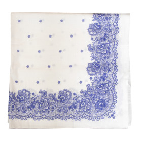 Платок ситцевый, 80х80 см, голубой