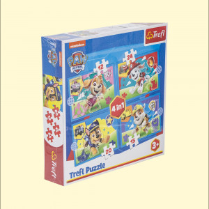 Пазлы PAW Patrol 4 в1 12,15, 20, 24 деталей