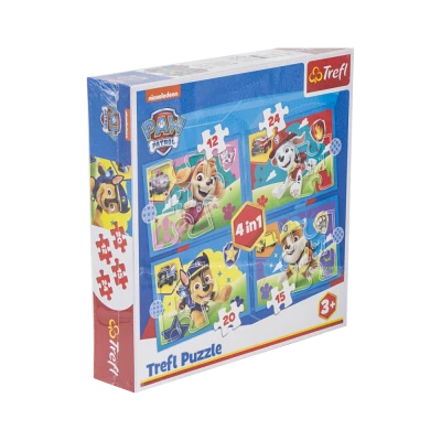 Пазлы PAW Patrol 4 в1 12,15, 20, 24 деталей