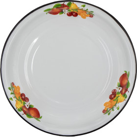 Блюдо круглое эмалированное ∅50 см Фруктовый рай 7 л