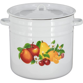 Эмалированный Бак с крышкой Фруктовый рай 16 л, Ø 31 см