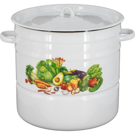 Эмалированный Бак  с крышкой Овощи 16 л, Ø 31 см