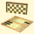 Brettspiele (Backgammon und Dame) Holzbox gelb 47,6 х 47,6cm