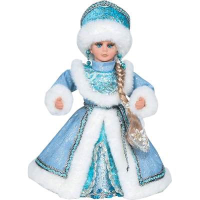 Фигура Снегурочка в голубом, с отделением для конфет и подарков, 35 см