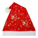Колпак новогодний Набор 12 шт Колокольчики, звёзды, бусы 29х37 см, красно-золотой