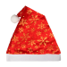 Колпак новогодний красный с золотыми снежинками 30х40 см