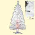 Christmas tree Christmas white, fluffy, with the fibers in each branch, 120 cm