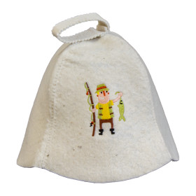 Шапочка банная Рыбак войлок, В - 26 см