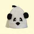 Kinder - Filzkappe Panda für Sauna H - 21 cm