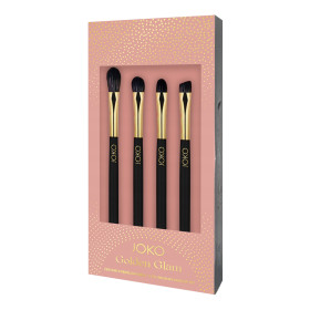 Набор JOKO Golden Glam из 4 профессиональных кистей для макияжа глаз