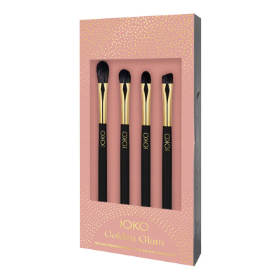 Набор JOKO Golden Glam из 4 профессиональных кистей для макияжа глаз